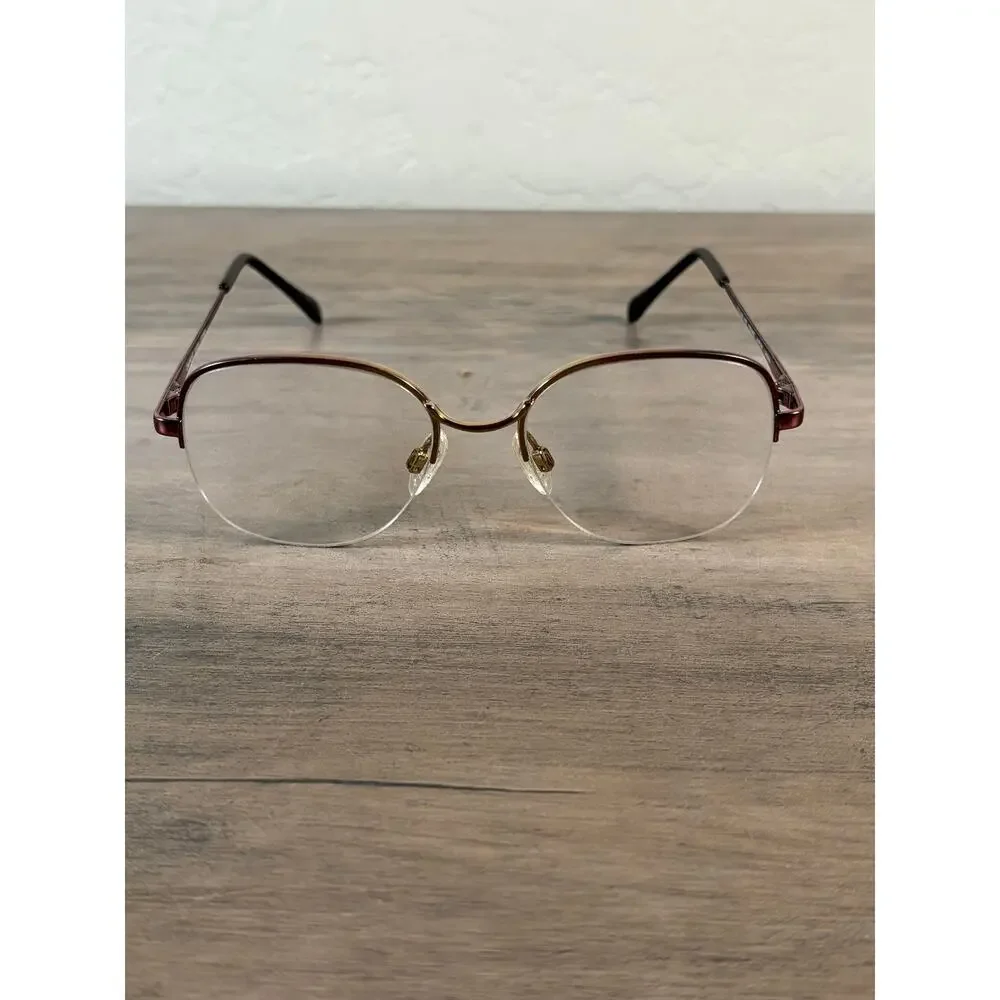 Charmant Brown‎ 4424 Men's Eyeglasses Glasses Frame made in Japan EUC